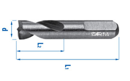 Tailstock digger drill bit for pneumatic hand drill – Short