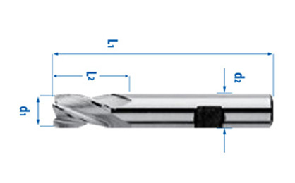 Cylindrical shank end mill – Short