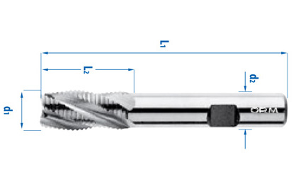 Cylindrical handle end mill – Short, Rough Machining