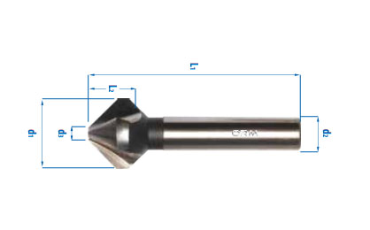 Countersink milling with cylindrical shank – Type A