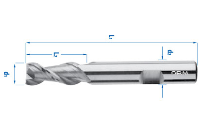 Дробеструйное фрезерование с цилиндрическим хвостовиком — Короткое