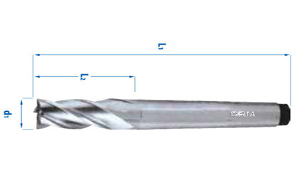 Фрезерный резак торцевой фрезы Morse Taper — Long